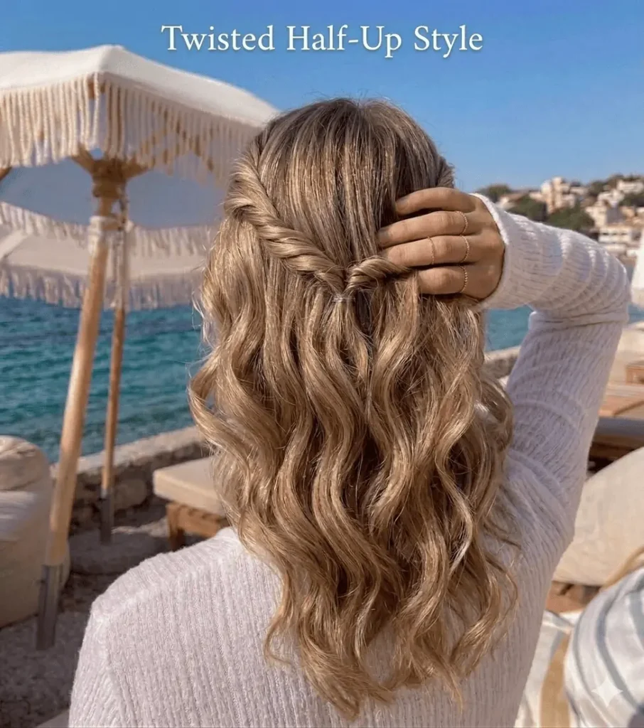Twisted Half-Up Style