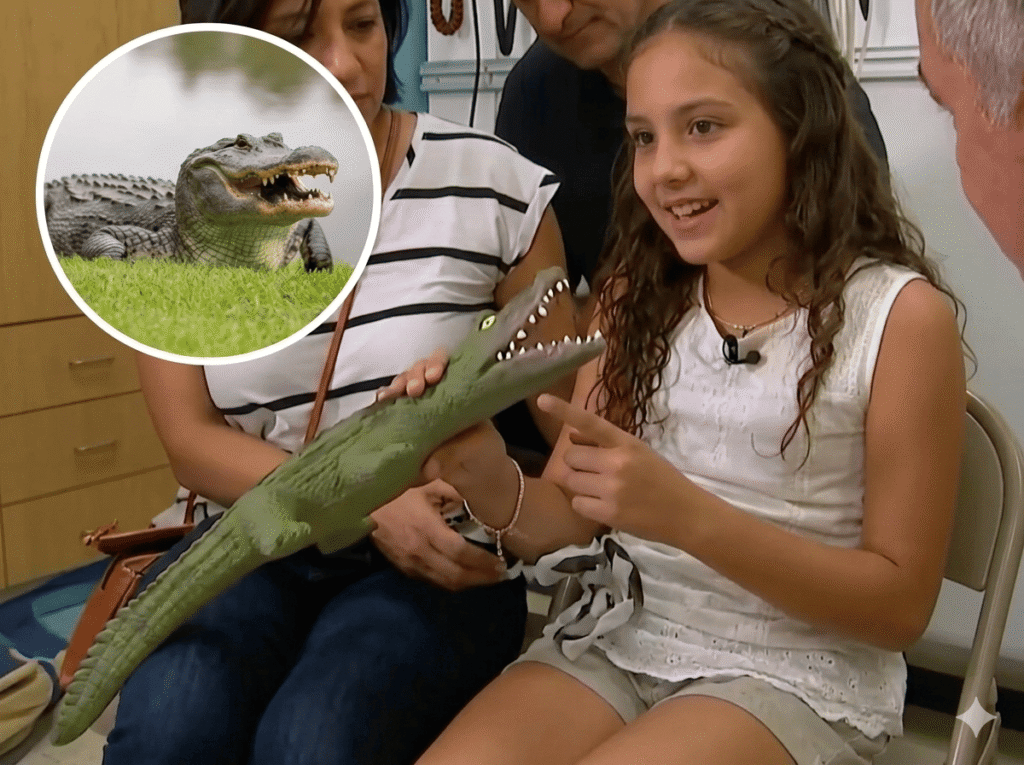 10-Year-old Girl in florida survived an alligator attack by blocking its nortrils.a survial trick she says she learned from watching wildlife shows on TV