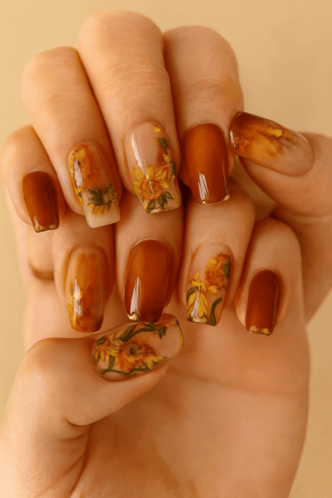Sunflower Nails