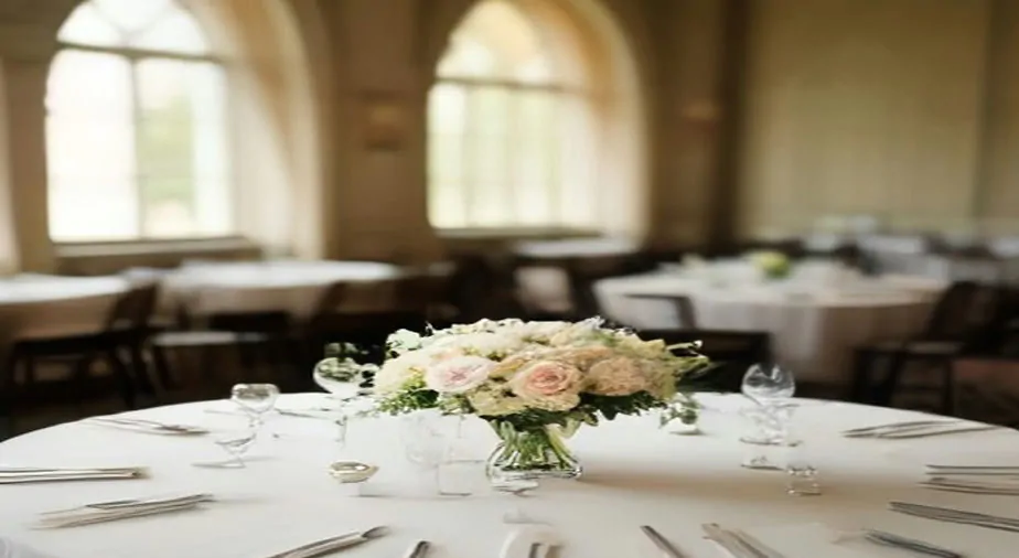 Elegant wedding table setting — child-free wedding policy