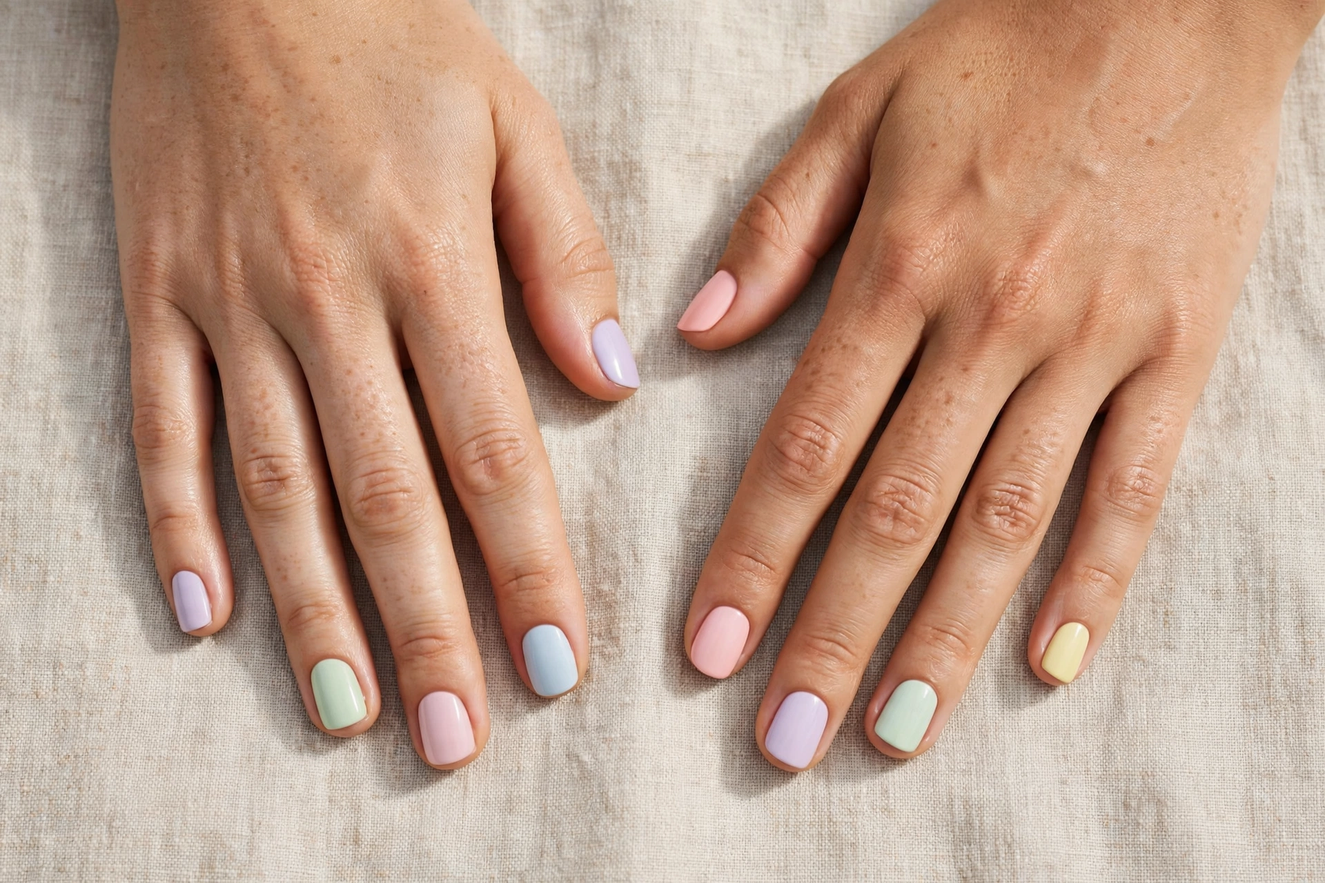 short nail designs elegant pastel manicure