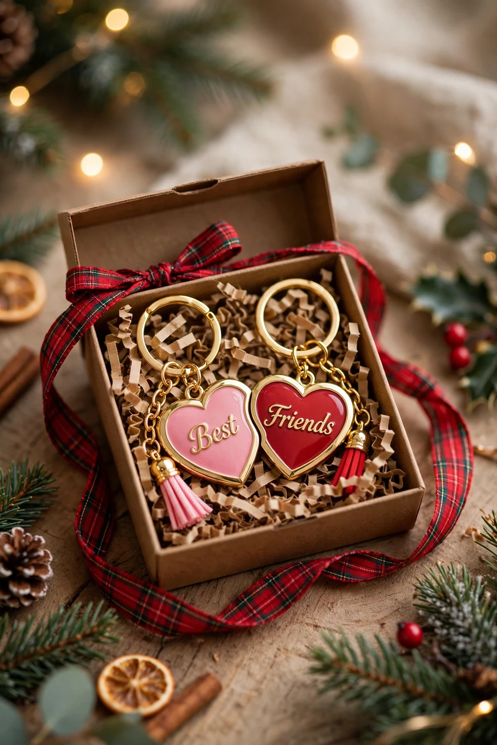 Matching friendship keychains Christmas gift for friends