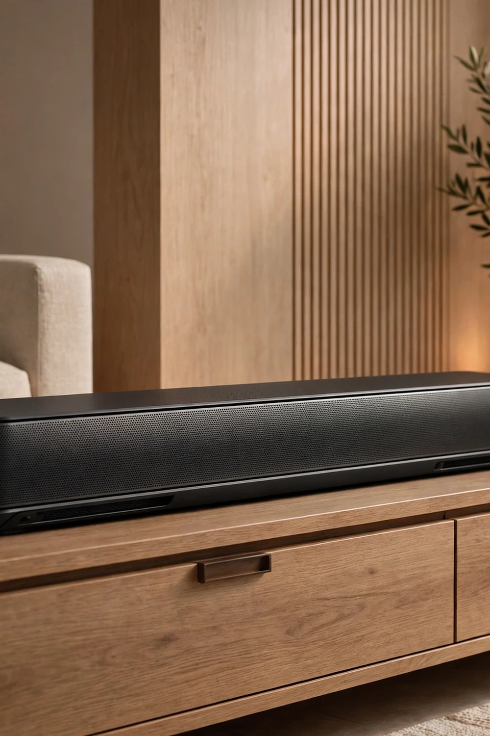 Best tech gadgets October 2026: premium home cinema soundbar in a modern living room