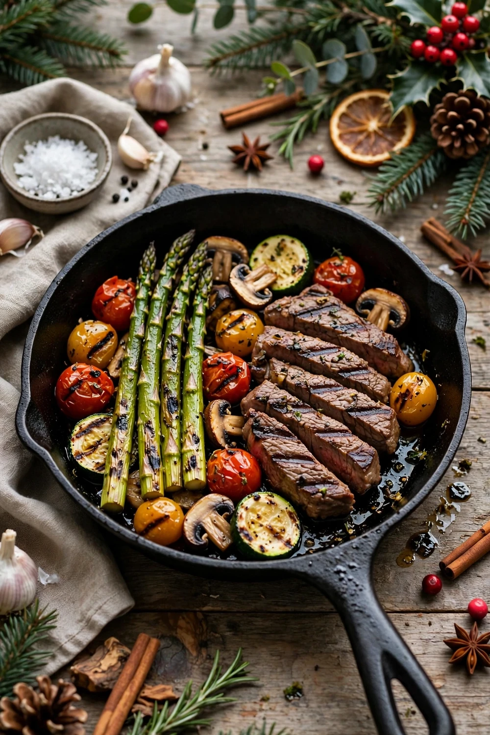 Cast-iron skillet Christmas gift for dad for grilling and cooking