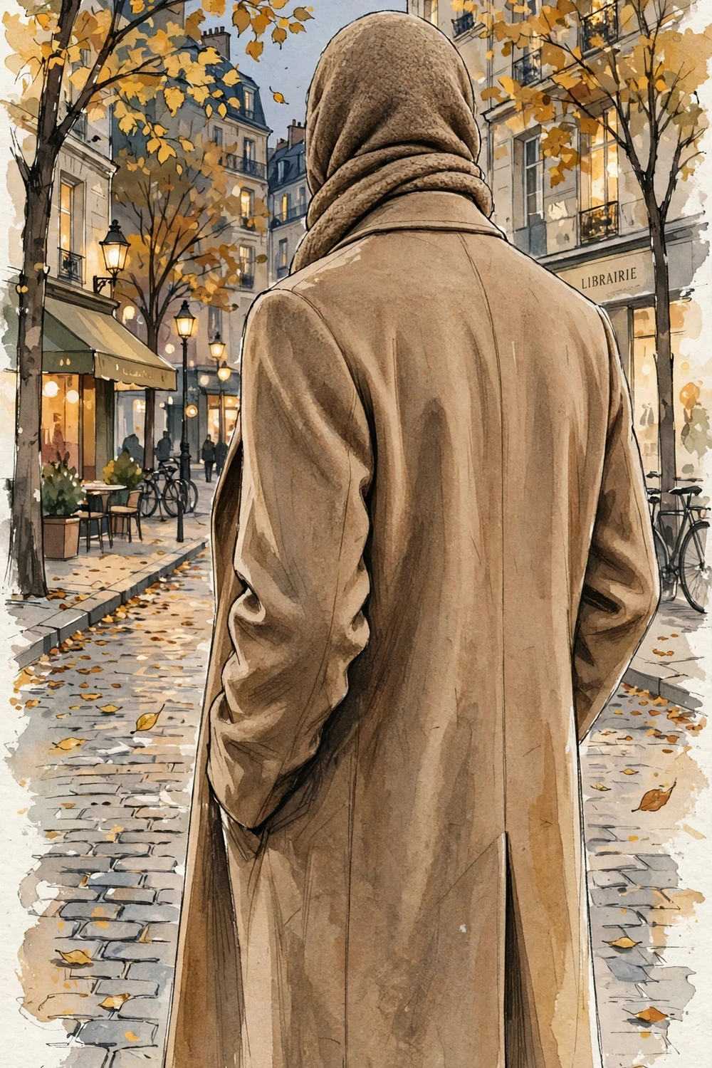 Cosy camel wool coat menswear look for autumn evenings