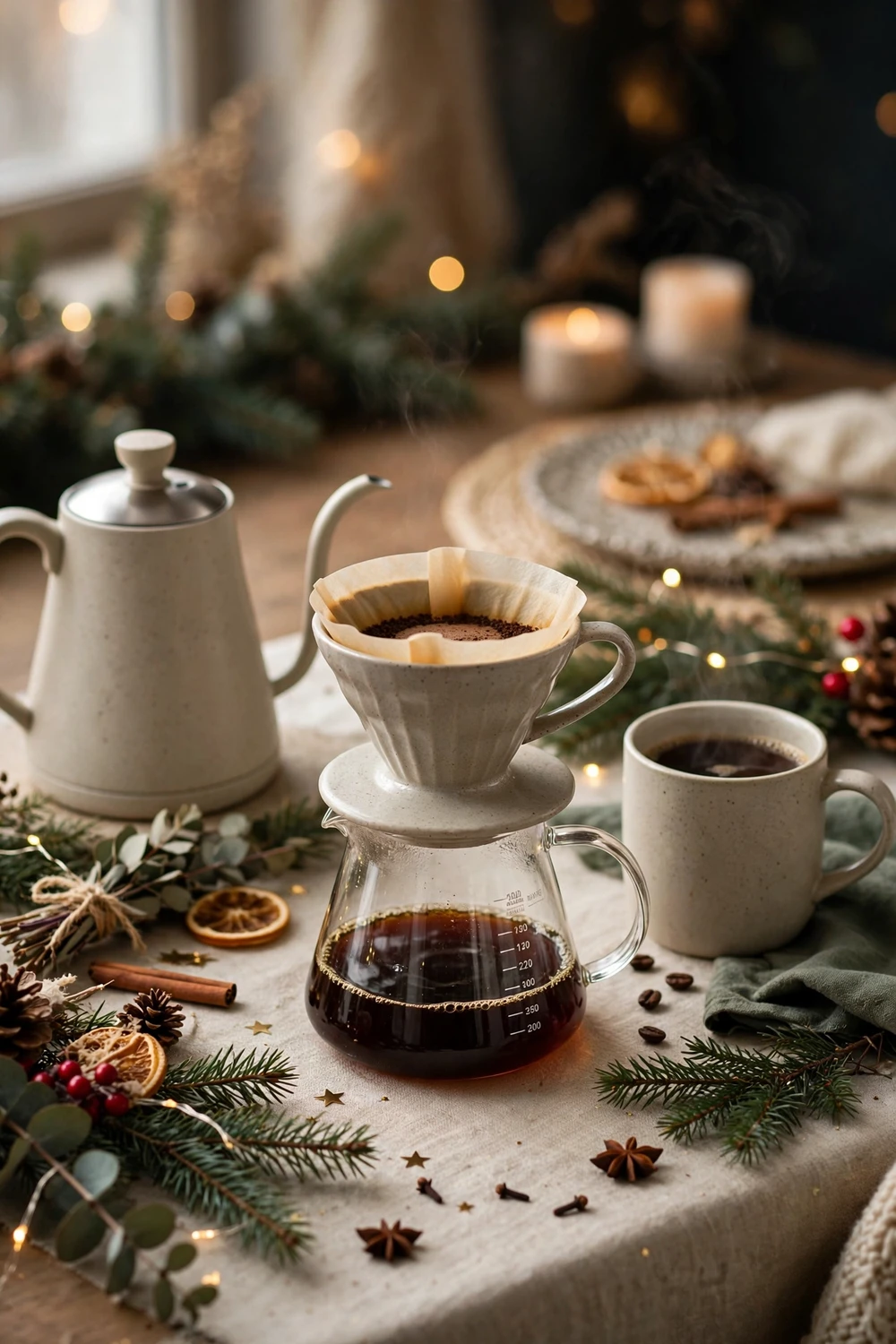 Pour-over coffee brewing set Christmas gift for dad