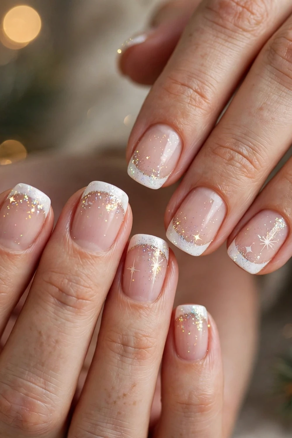 christmas french tip nails short and sweet christmas french tips