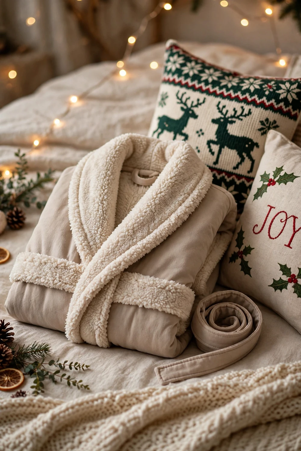 Cozy sherpa-lined robe Christmas gift for dad self-care