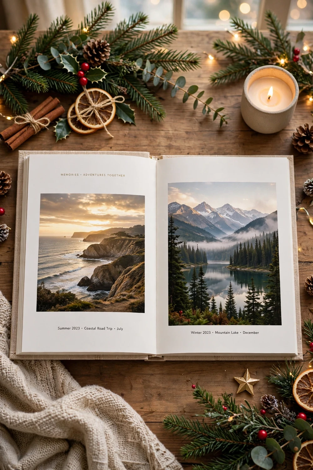 Personalized photo book of family memories Christmas gift for dad