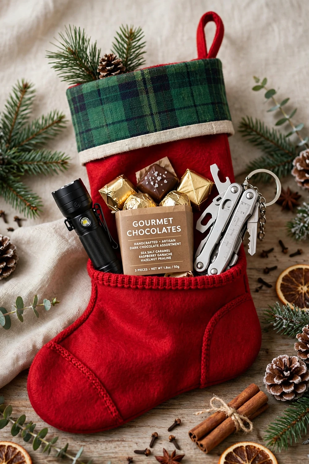 Mini gadget and gourmet stocking bundle Christmas gift for dad