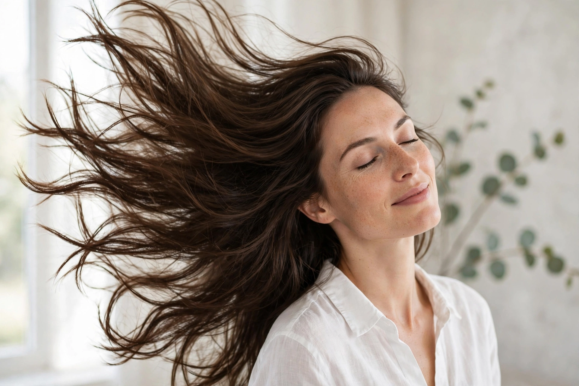 regrowing thinning hair — woman with healthy full hair