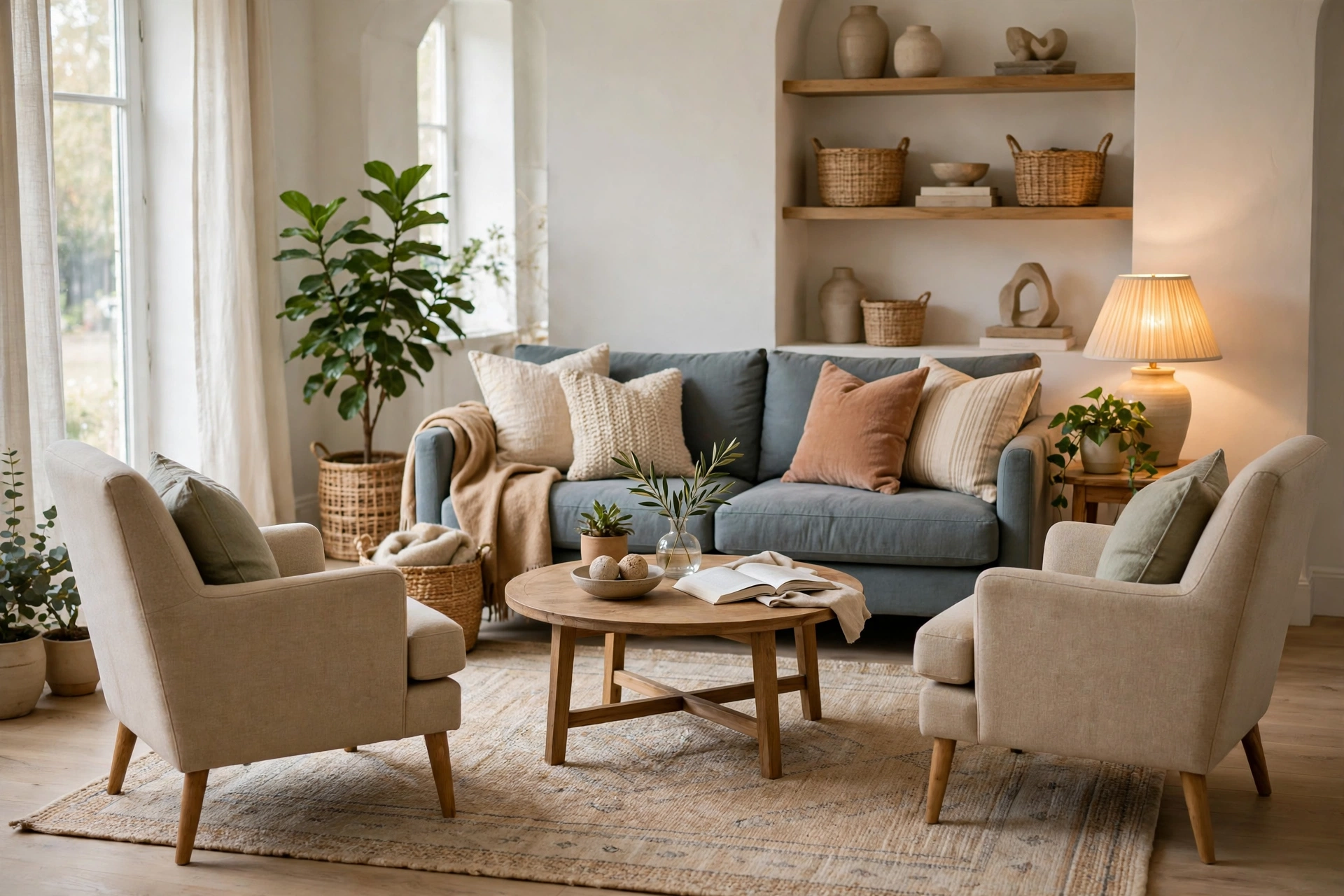 furniture shopping mistakes — balanced living room layout