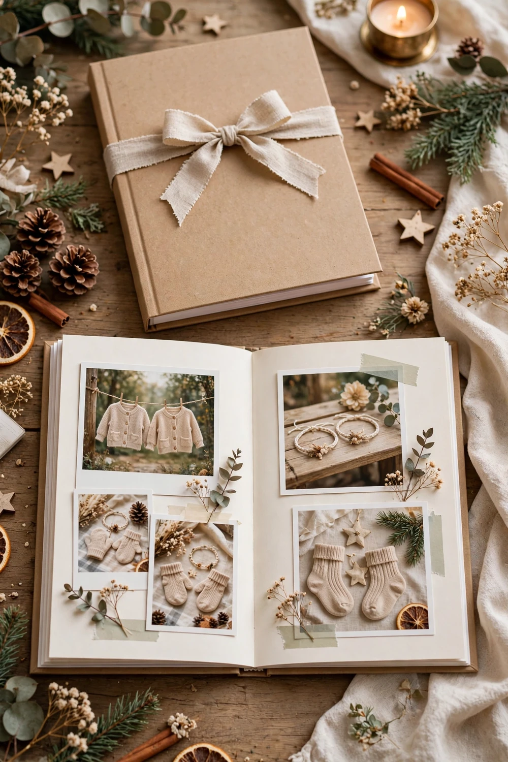 Personalized photo memory book Christmas gift for sister
