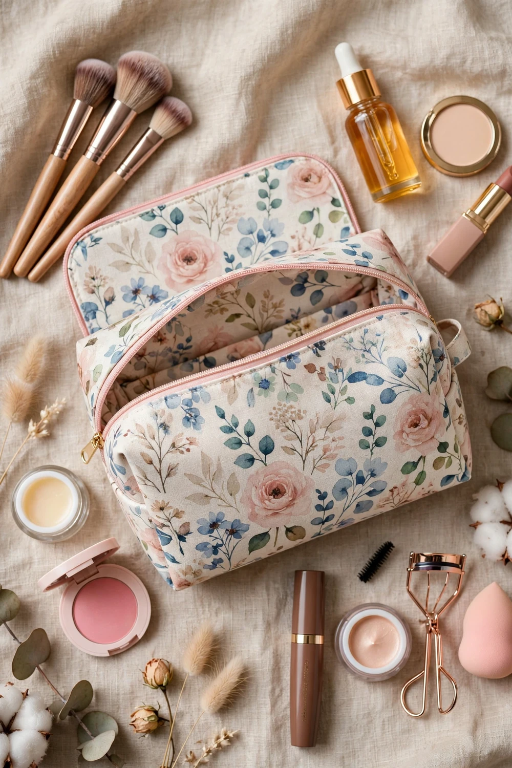 Travel makeup bag set Christmas gift for sister