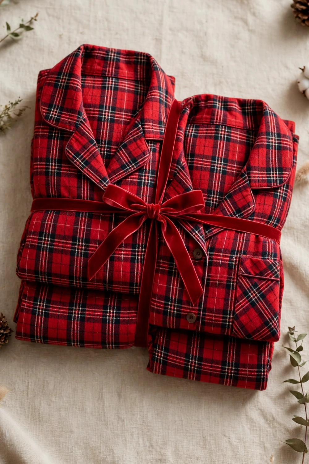Matching sister pajamas Christmas gift for sister in red plaid