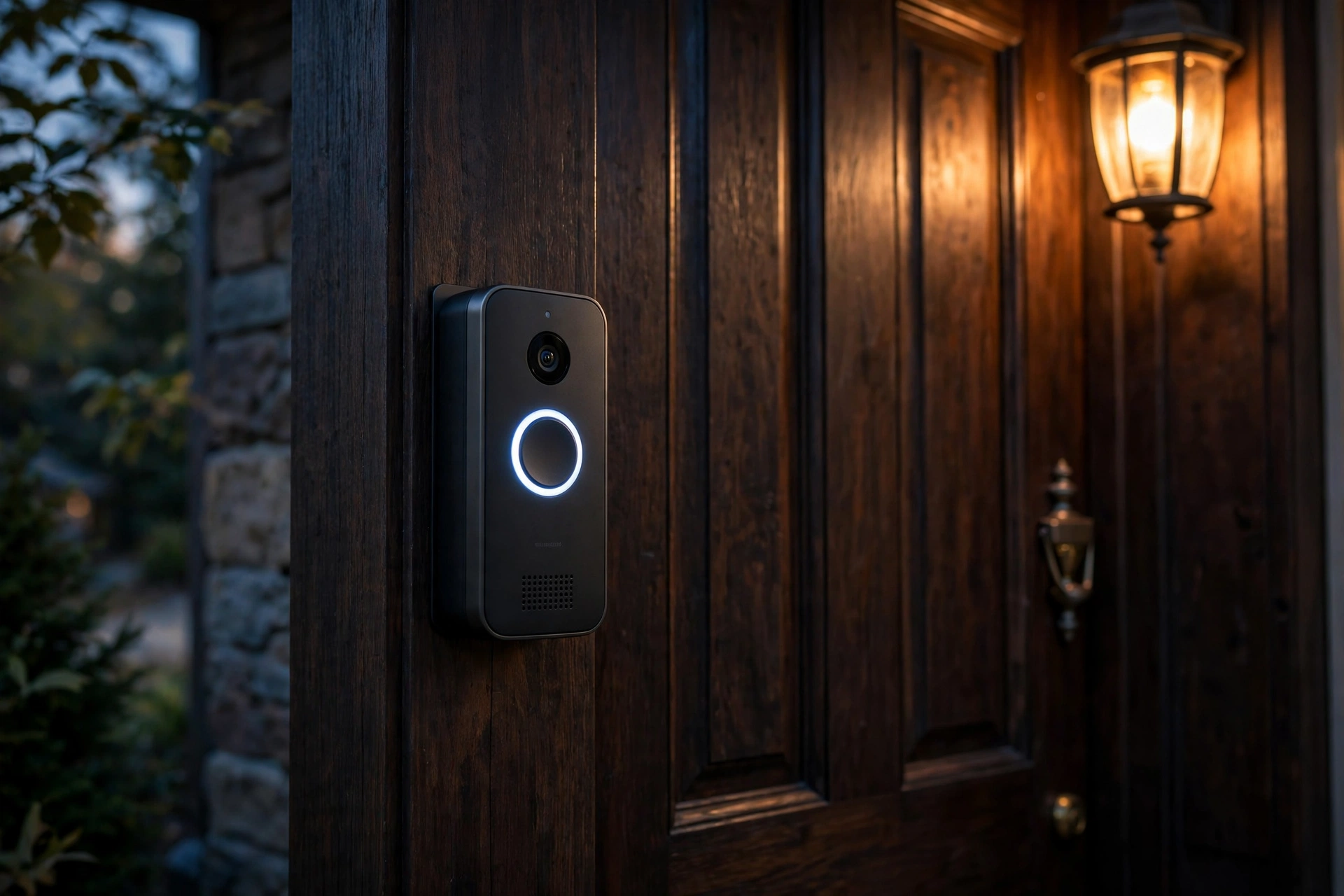 Video doorbell on front door, among the best smart home gadgets 2026 for home security
