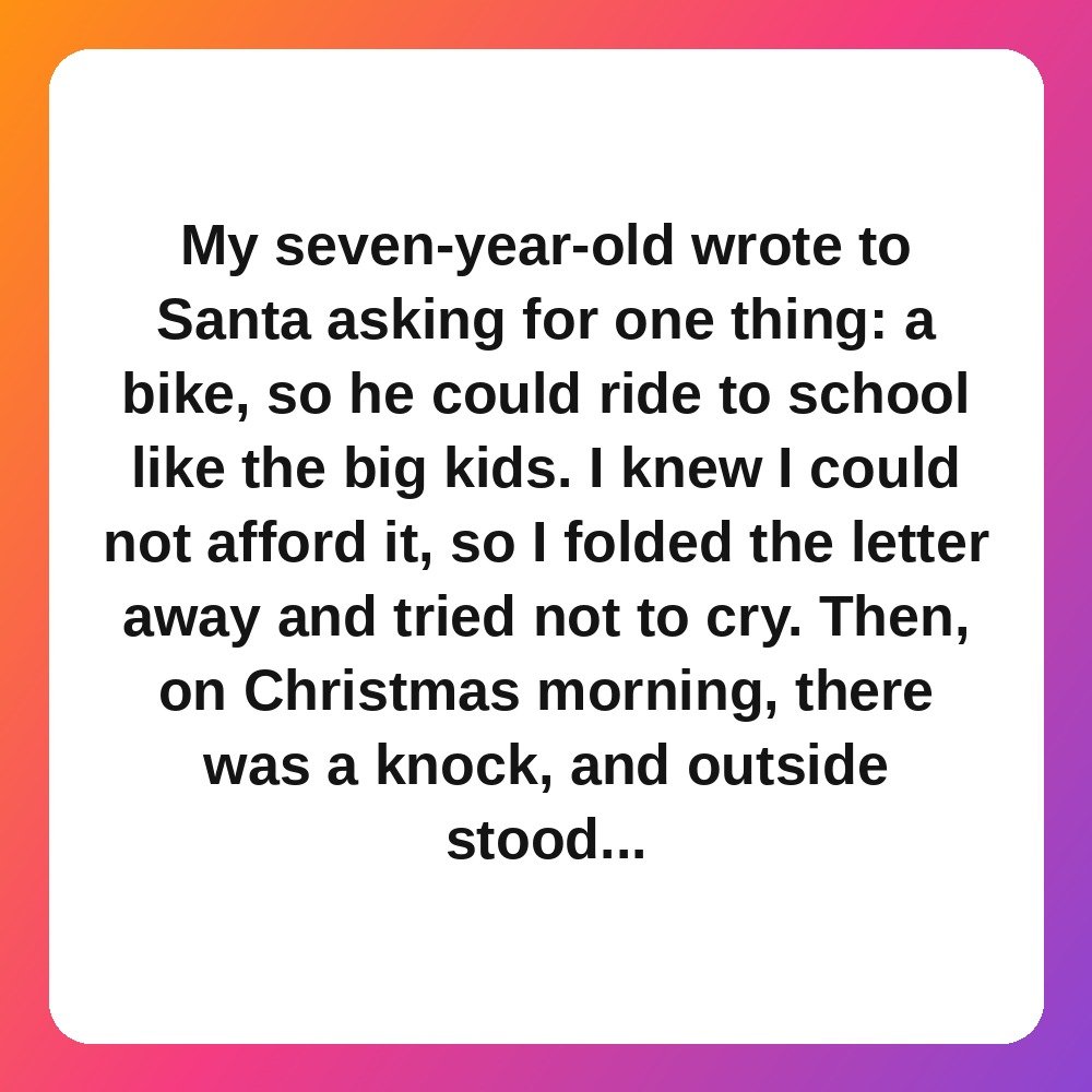 6. The Letter My Son Wrote to Santa Came True story card