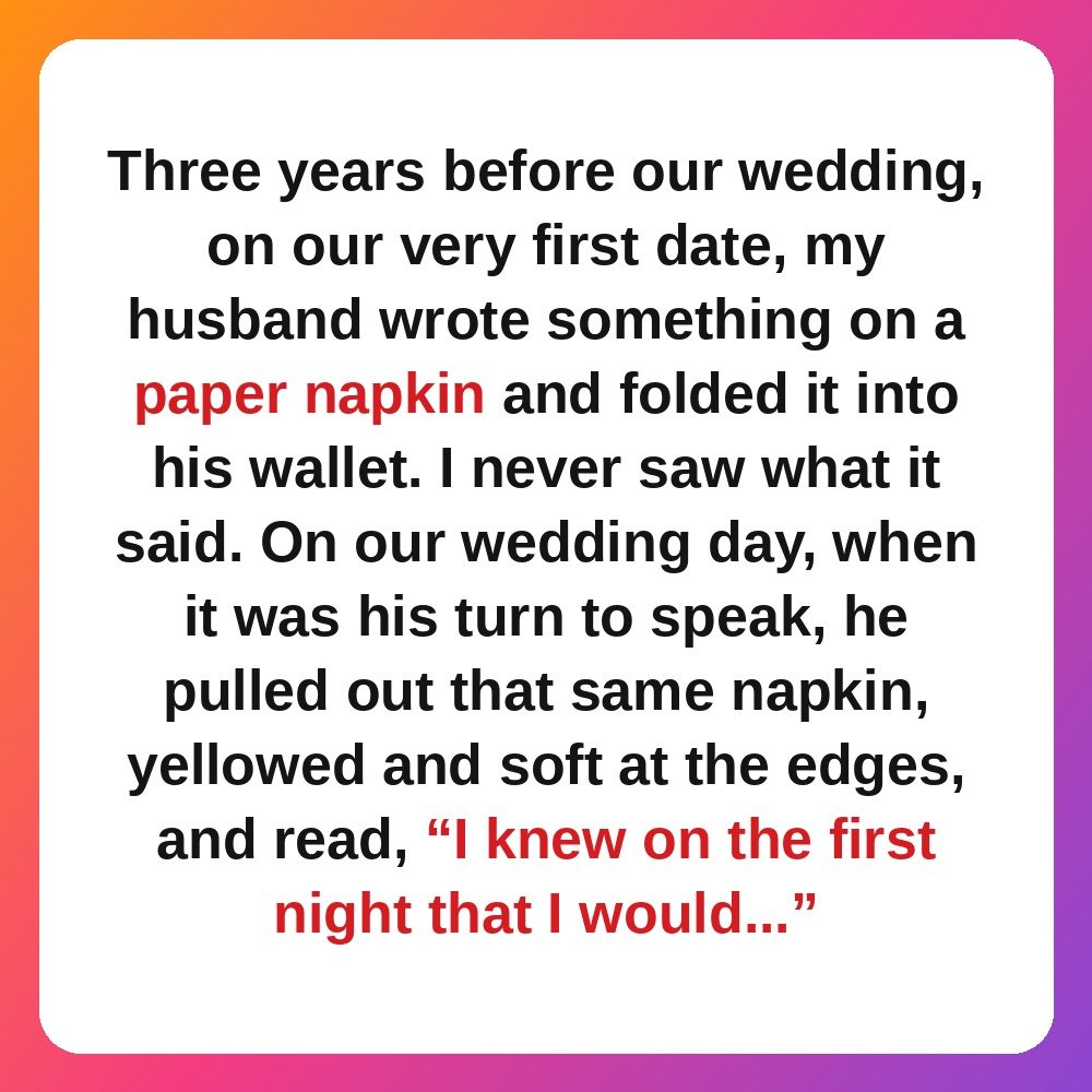 6. The Vows We Wrote on a Napkin Three Years Earlier story card