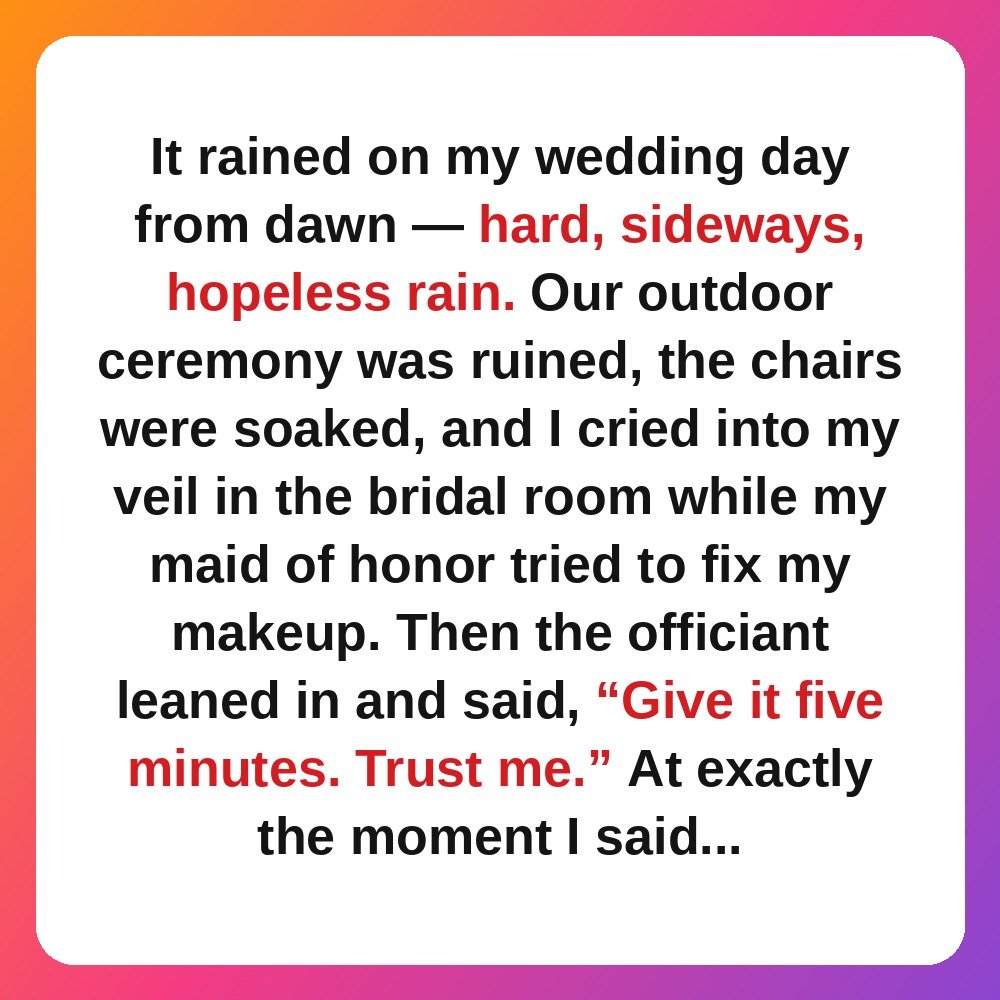 9. The Rain That Stopped the Second We Said 'I Do' story card