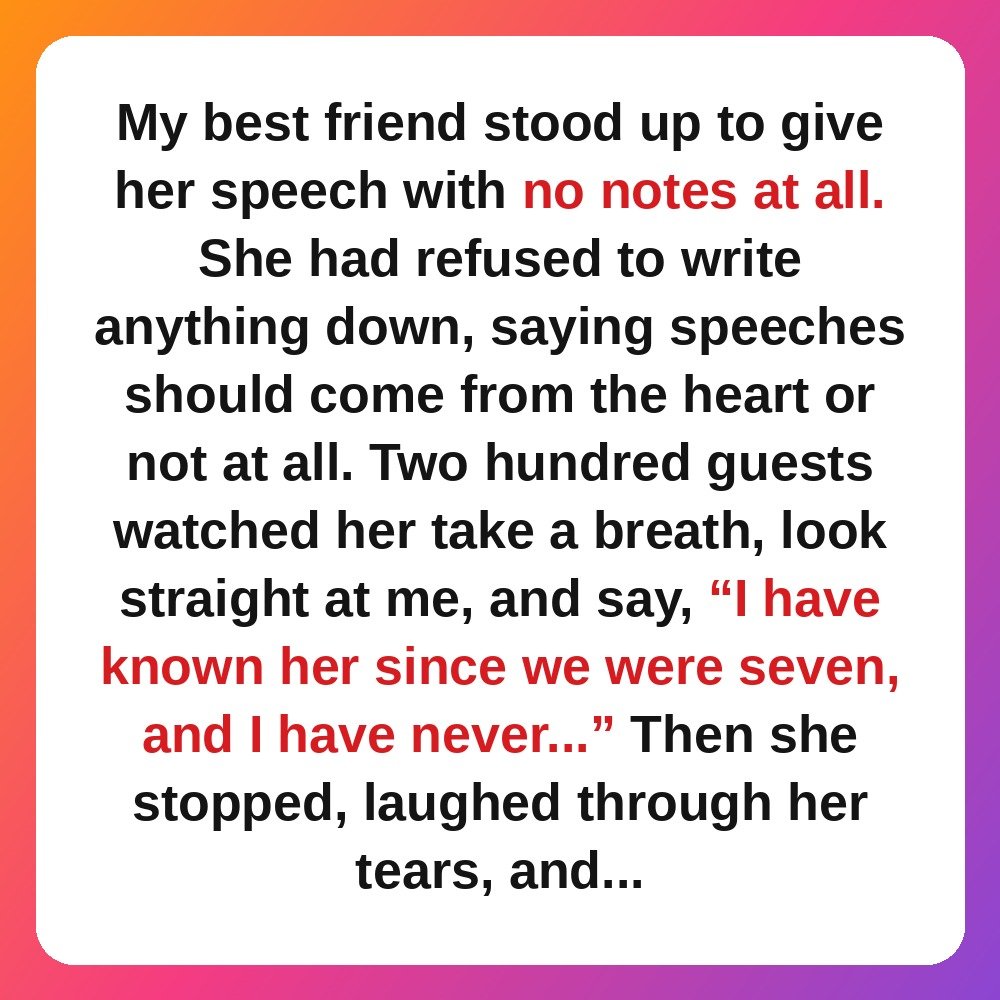 10. The Speech My Best Friend Never Rehearsed story card