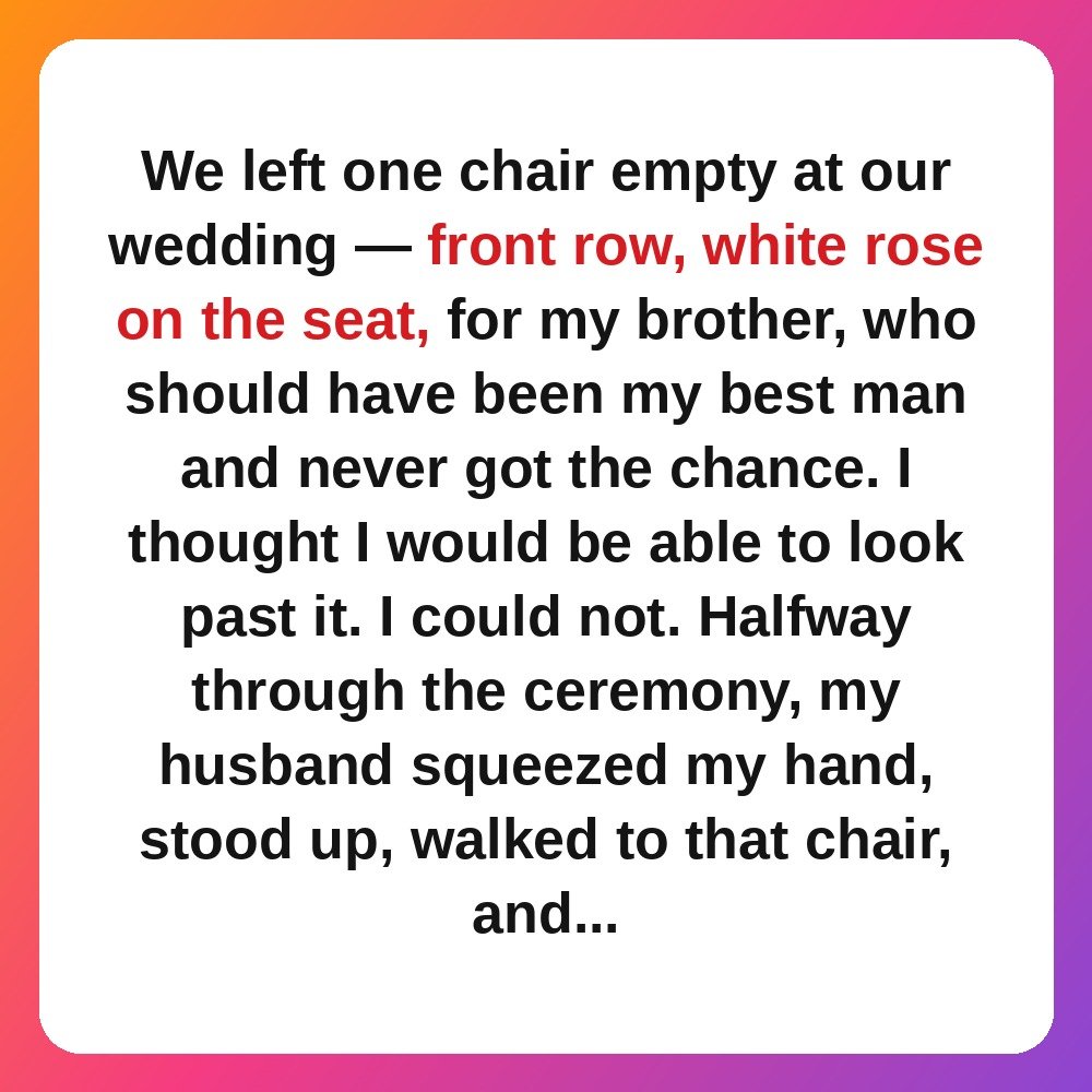 11. The Empty Chair With a Single White Rose story card