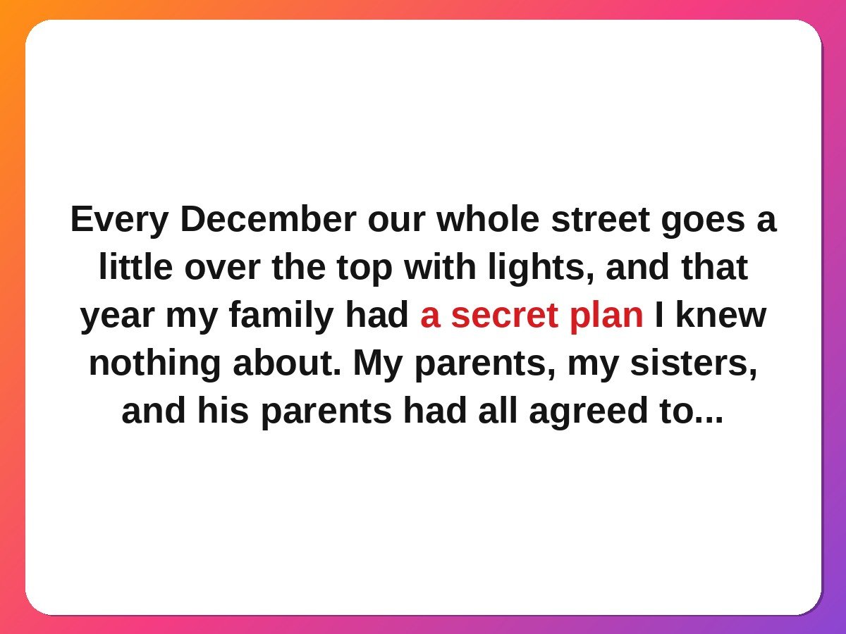Proposal story card: the Christmas lights proposal