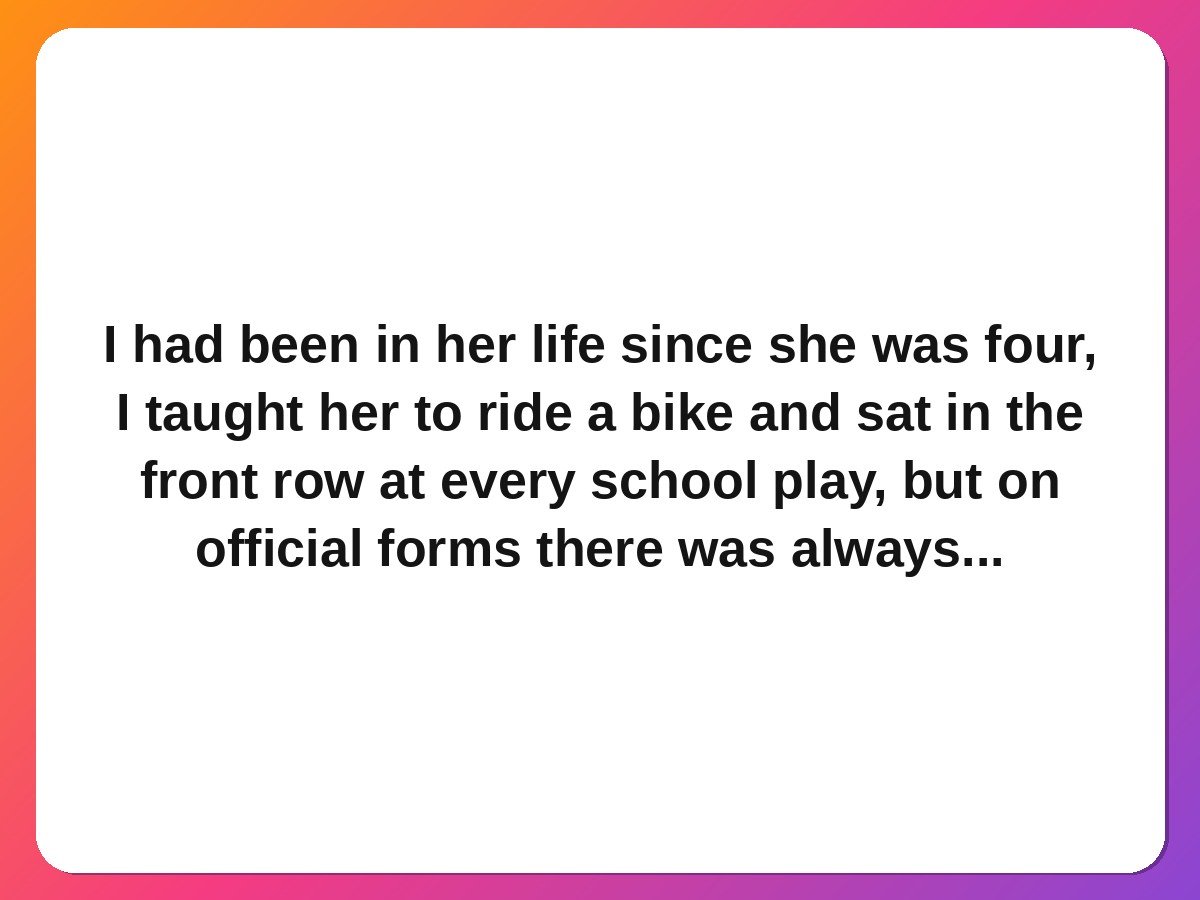 Adoption story card: a stepdad who made it official