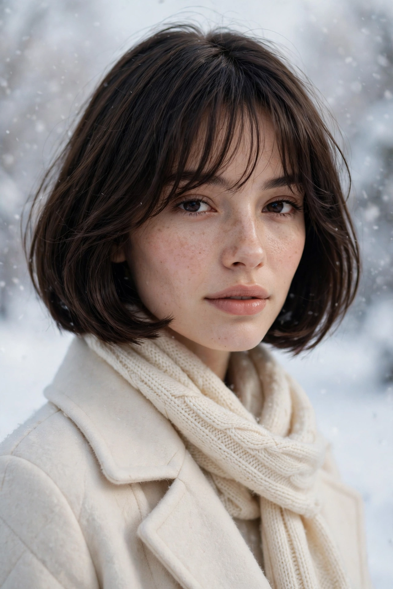 French bob with wispy bangs, one of the most loved winter hairstyles 2026