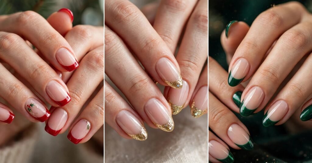 15 Christmas French Tip Nails Ideas 2026